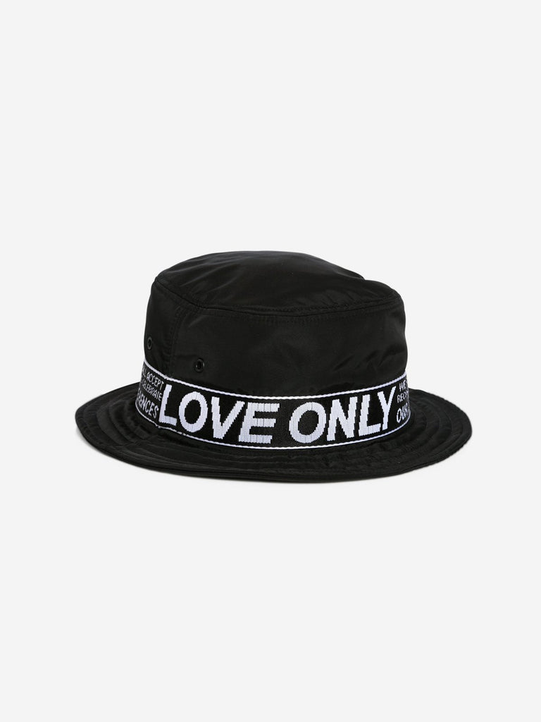 Love Only' Logo Bucket Hat - Black - Accessories - PortsV