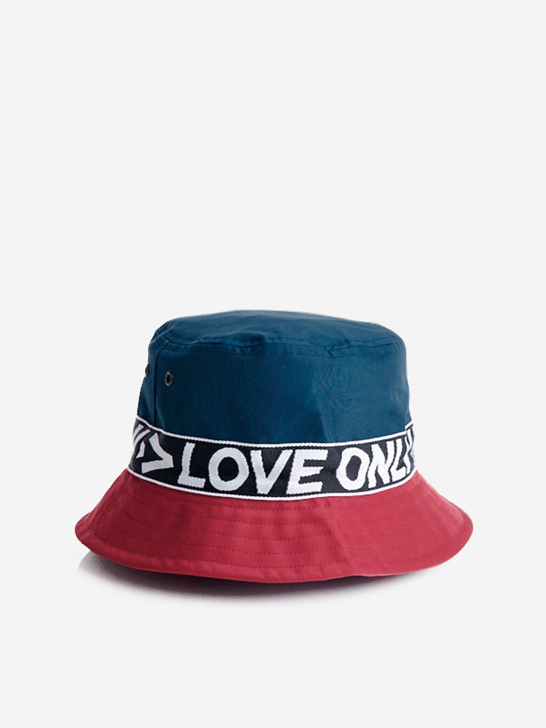 LOVE ONLY slogan colourblock hat - Navy - Accessories - PortsV