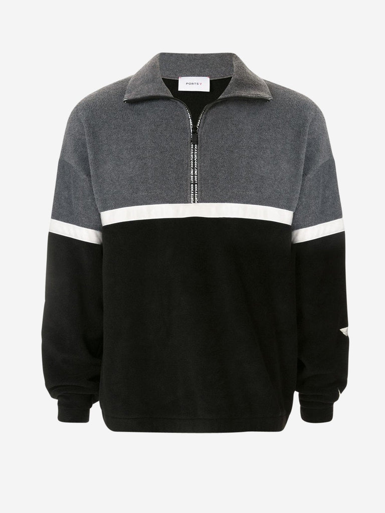 LOVE slogan colourblock fleece pullover - Tops - PortsV