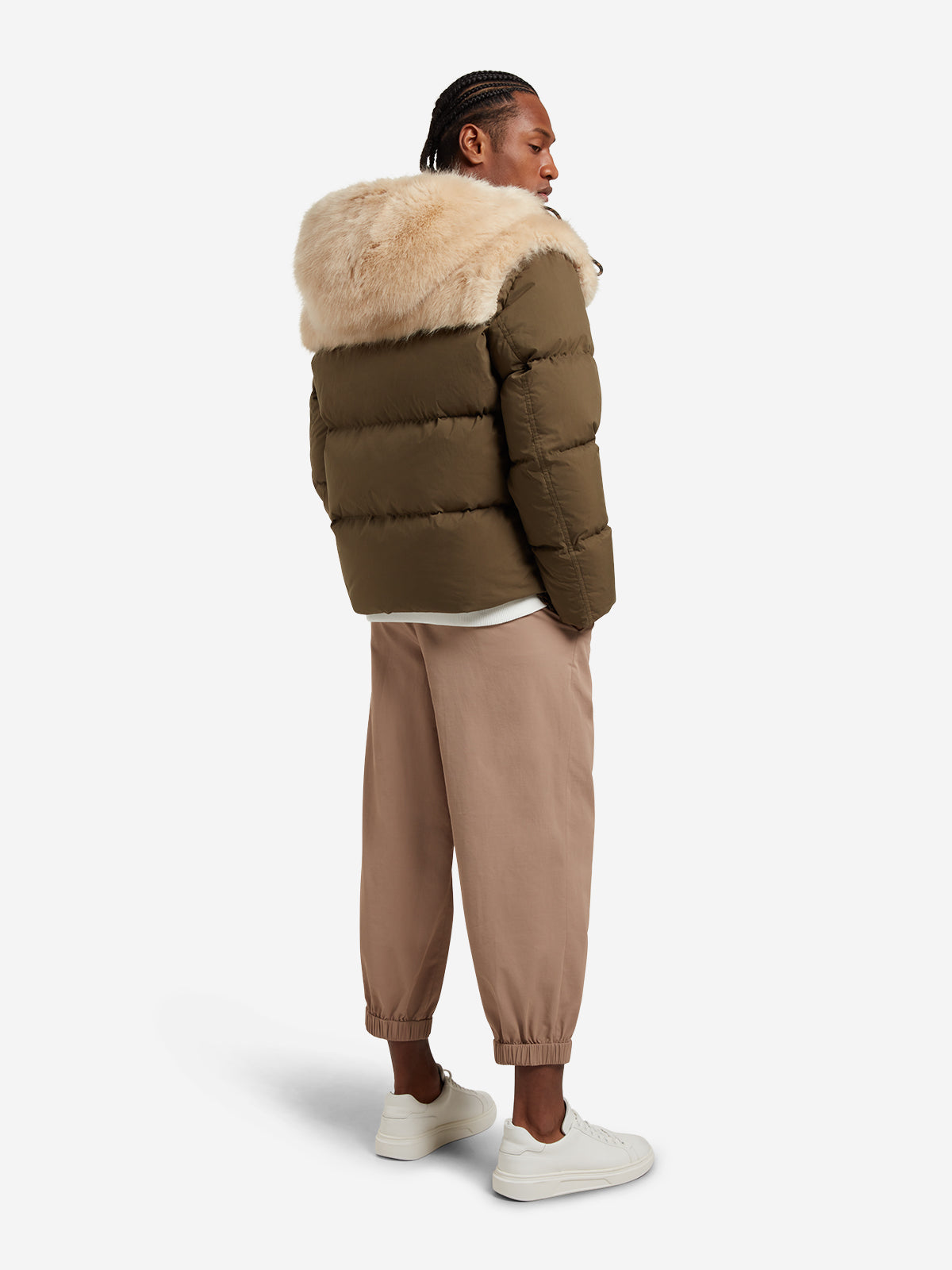 Faux fur trim goose puffer down jacket – PORTS V